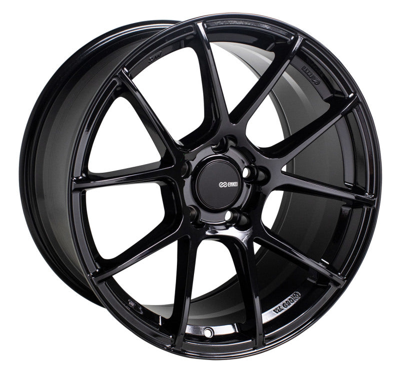 Enkei 522-880-4445BK - TS-V 18x8 5x112 45mm Offset 72.6mm Bore Gloss Black Wheel