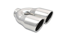 Load image into Gallery viewer, Vibrant 1326 - 2.5in ID Dual 3.5in OD Round SS Exhaust Tip (Single Wall Angle Cut)