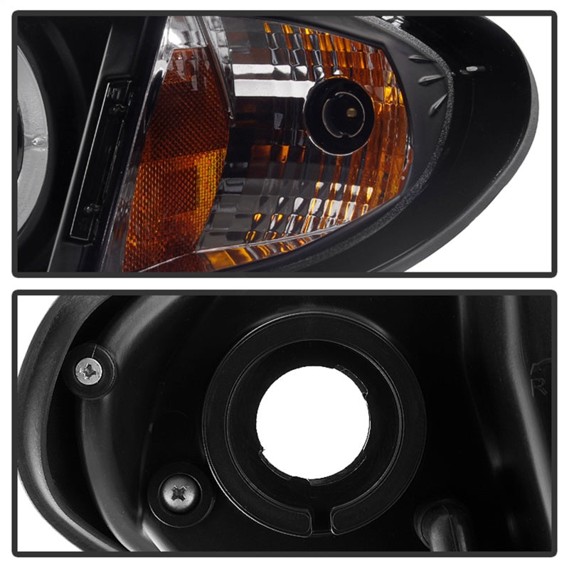 SPYDER 5042415 - Spyder BMW E46 3-Series 02-05 4DR Projector Headlights 1PC LED Halo Blk PRO-YD-BMWE4602-4D-AM-BK