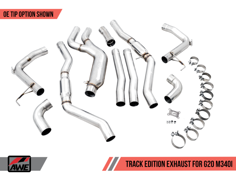 AWE Tuning 3020-11032 - 2019+ BMW M340i (G20) Track Edition Exhaust (Use OE Tips)