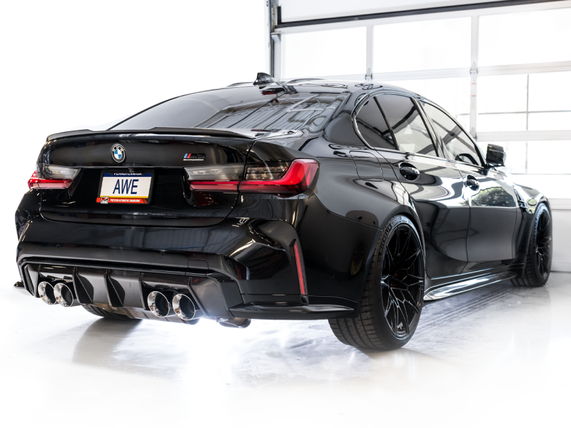 AWE Tuning 3025-43480 -AWE SwitchPath Catback Exhaust for BMW G8X M3/M4 - Chrome Silver Tips