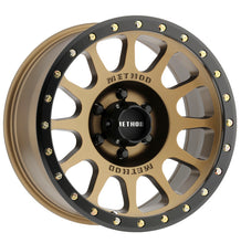 Load image into Gallery viewer, Method Wheels MR30578516900 - Method MR305 NV 17x8.5 0mm Offset 6x135 94mm CB Method Bronze/Black Street Loc Wheel