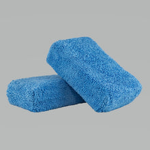 Load image into Gallery viewer, Chemical Guys MIC_292_02 - Premium Grade Microfiber Applicators - 2in x 4in x 6in - Blue - 2 Pack