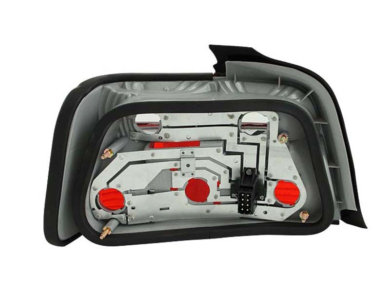 ANZO 221216 - 1992-1998 BMW 3 Series E36 Sedan Taillights Red/Clear