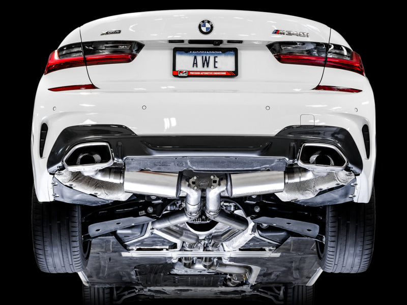 AWE Tuning 2019+ BMW M340i (G20) Resonated Touring Edition Exhaust (Use OE Tips)