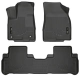 Husky Liners FITS: 14 Toyota Highlander Weatherbeater Black Front & 2nd Seat Floor Liners