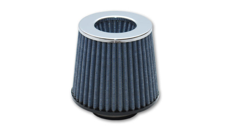 Vibrant 2160C - Open Funnel Perf Air Filter (5in Cone O.D. x 5in Tall x 3in inlet I.D.) - Chrome Filter Cap