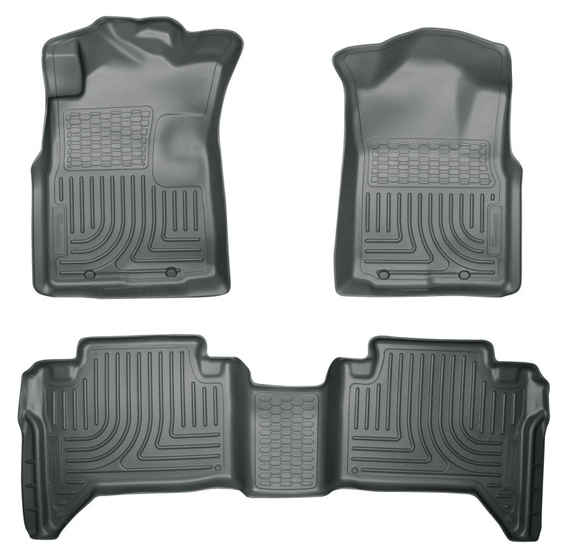 Husky Liners FITS: 98952 - 05-13 Toyota Tacoma WeatherBeater Combo Grey Floor Liners