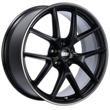 BBS CI2201BPO - CI-R 19x9 5x112 ET42 Satin Black Polished Rim Protector Wheel -82mm PFS/Clip Required