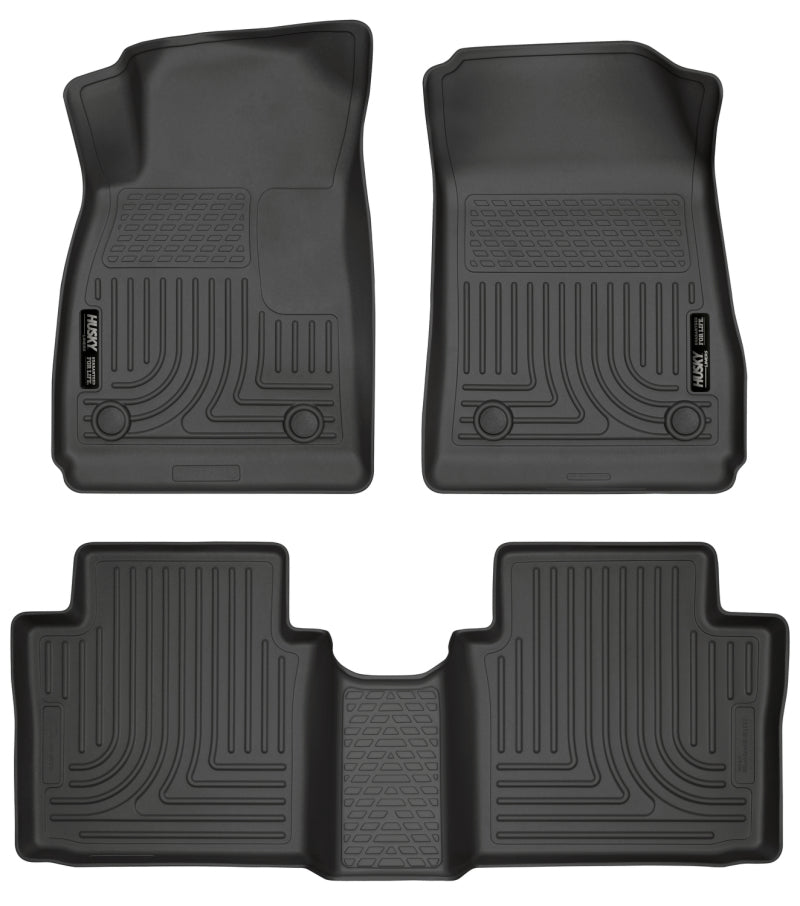Husky Liners FITS: 14 Chevrolet Impala Weatherbeater Black Front & 2nd Seat Floor Liners