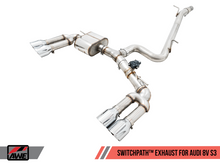 Load image into Gallery viewer, AWE Tuning 3025-42068 - Audi 8V S3 SwitchPath Exhaust w/Chrome Silver Tips 102mm