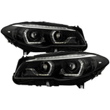 SPYDER 5088208 -Spyder BMW 5 Series F10 11-13 Xenon/HID AFS Projector Headlights - Black PRO-YD-BMWF10HIDAFS-SEQ-BK