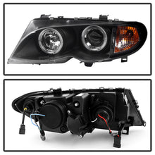 Load image into Gallery viewer, SPYDER 5042415 - Spyder BMW E46 3-Series 02-05 4DR Projector Headlights 1PC LED Halo Blk PRO-YD-BMWE4602-4D-AM-BK