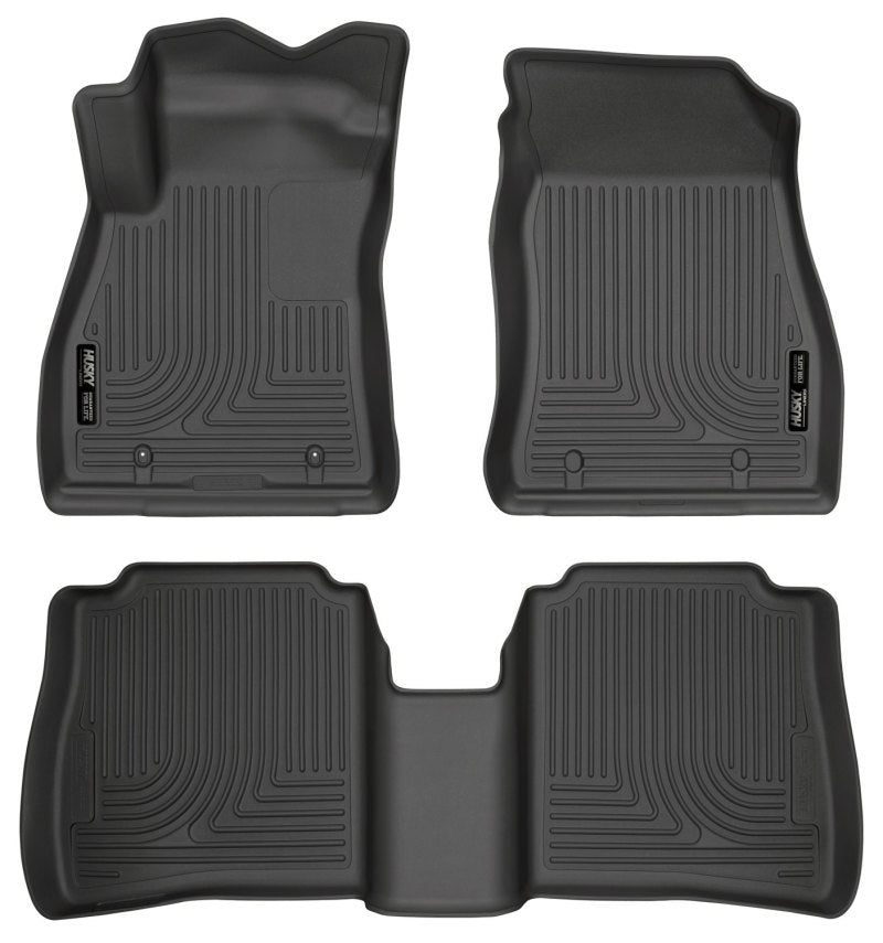 Husky Liners FITS: 95631 - 14-18 Nissan Sentra Weatherbeater Black Front & 2nd Seat Floor Liners