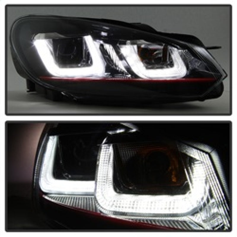 SPYDER 5082046 -Spyder Volkswagen Golf / GTI 10-13 Version 3 Projector Headlights - Black PRO-YD-VG10V3R-DRL-BK