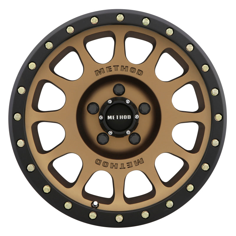 Method Wheels MR30578555900 - Method MR305 NV 17x8.5 0mm Offset 5x5.5 108mm CB Method Bronze/Black Street Loc Wheel