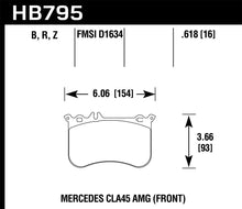 Load image into Gallery viewer, Hawk Performance HB795Z.618 - Hawk 14-17 Mercedes-Benz CLA 45 AMG Performance Ceramic Street Front Brake Pads
