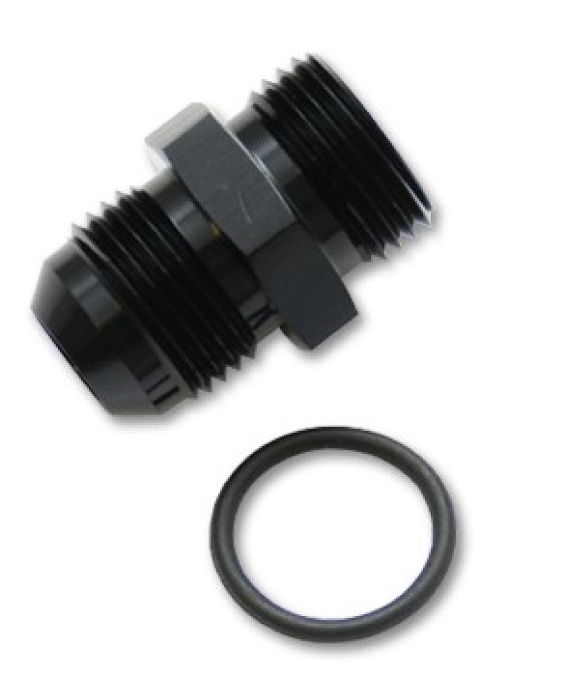Vibrant 16818 - -3AN Male Flare to -4 ORB Male Straight Adapter w/O-Ring - Anodized Black