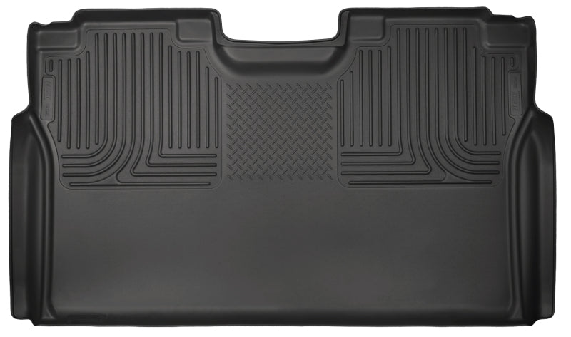 Husky Liners FITS: 19371 - 15 Ford F-150 SuperCrew Cab WeatherBeater Black 2nd Seat Floor Liner