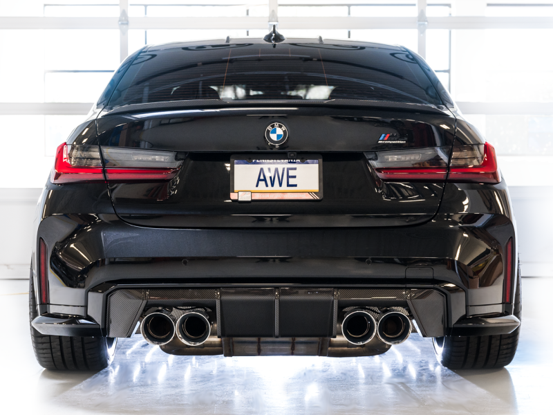 AWE Tuning 3025-43480 -AWE SwitchPath Catback Exhaust for BMW G8X M3/M4 - Chrome Silver Tips