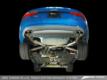 Load image into Gallery viewer, AWE Tuning 3020-42014 - Audi B8 S5 4.2L Track Edition Exhaust System - Polished Silver Tips