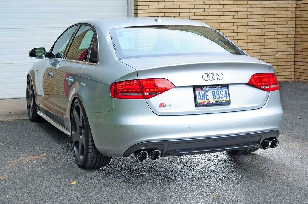 AWE Tuning 3010-42018 - Audi B8 / B8.5 S4 3.0T Touring Edition Exhaust - Chrome Silver Tips (90mm)