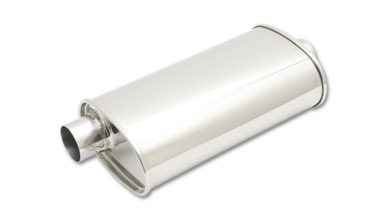 Vibrant 1133 - StreetPower Oval Muffler 3.50in Inlet/Outlet (Offset-Center)