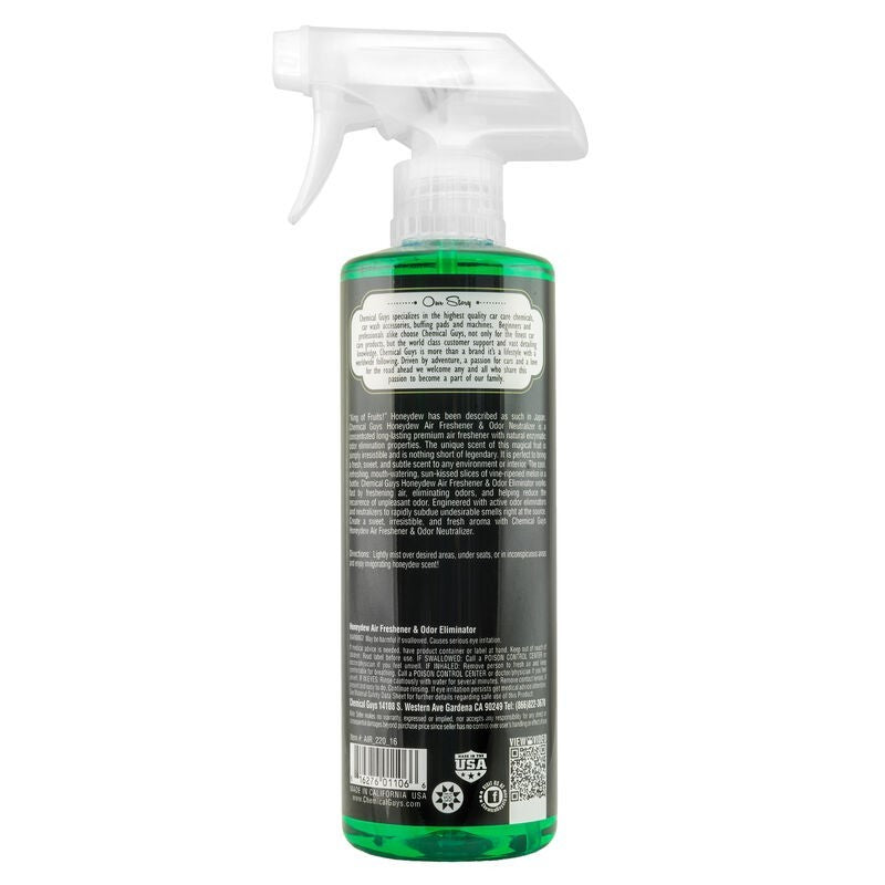Chemical Guys AIR_220_16 - Honeydew Premium Air Freshener & Odor Eliminator - 16oz