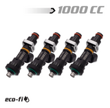BLOX Racing BXEF-04914.11.B-1000-4 - Eco-Fi Street Injectors 1000cc/min w/1in Adapter Honda B/D/H Series (Set of 4)