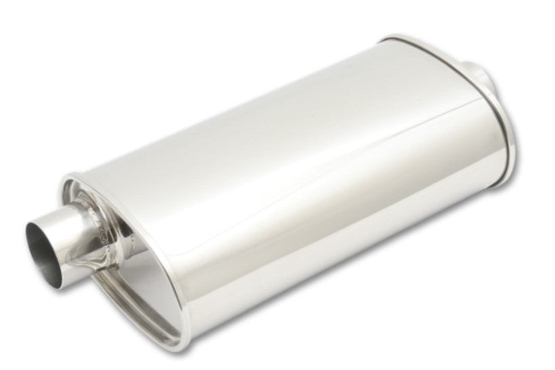 Vibrant 1133 - StreetPower Oval Muffler 3.50in Inlet/Outlet (Offset-Center)