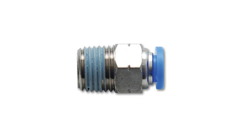 Vibrant 2663 - Male Straight Pneumatic Vacuum Fitting 1/4in NPT Thread for use with 3/8in 9.5mm OD tubing