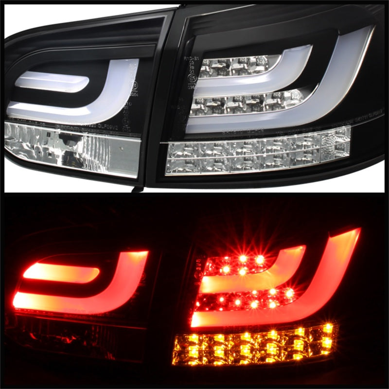 SPYDER 5071767 - Spyder Volkswagen Golf/GTI 10-13 G2 Type With Light Bar LED Tail Lights Black ALT-YD-VG10-LED-G2-BK