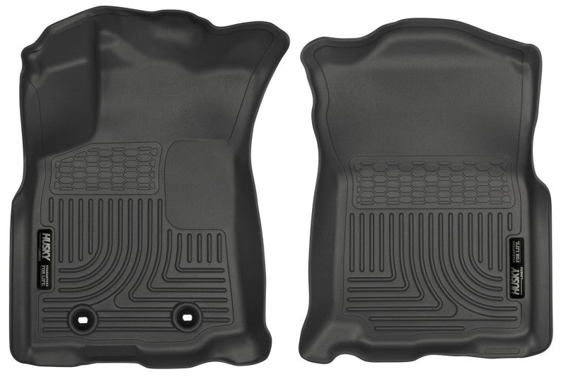 Husky Liners FITS: 13951 - 2016 Toyota Tacoma w/ Auto Trans WeatherBeater Front Black Floor Liners