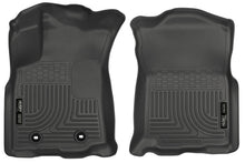 Load image into Gallery viewer, Husky Liners FITS: 13951 - 2016 Toyota Tacoma w/ Auto Trans WeatherBeater Front Black Floor Liners