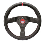 SPARCO 015R383PLUNRS - Sparco Steering Wheel R383 Champion Black Leather / Red Stiching