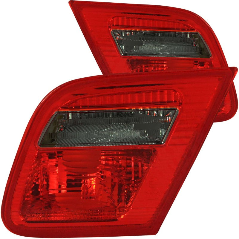 ANZO 221201 - 2000-2003 BMW 3 Series E46 Taillights Red/Smoke - Inner