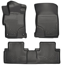 Load image into Gallery viewer, Husky Liners FITS: 99441 - 2014 Honda Civic Sedan WeatherBeater Black Front &amp; 2nd Seat Floor Liners