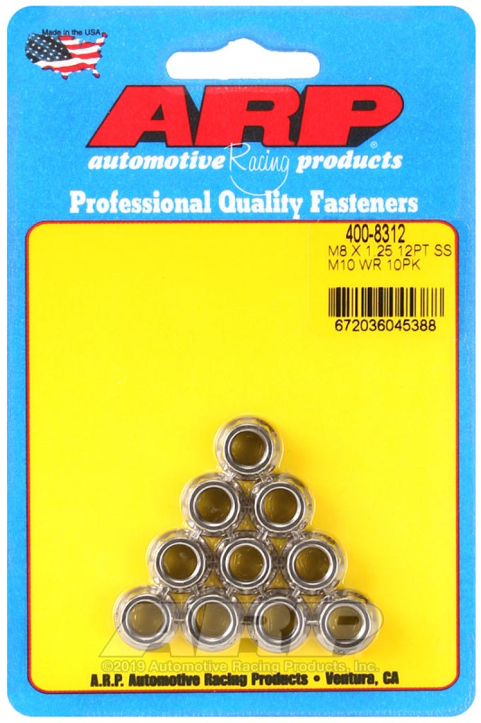 ARP 400-8312 - M8 x 1.25 12pt SS Nut Kit