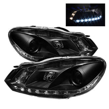 Load image into Gallery viewer, SPYDER 5012111 -Spyder Volkswagen Golf/GTI 10-13 Projector Headlights Halogen Model- DRL Blk PRO-YD-VG10-DRL-BK