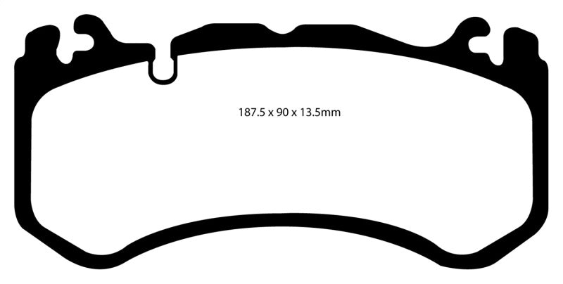 EBC 08-13 Mercedes-Benz C63 AMG (W204) 6.2 Redstuff Front Brake Pads