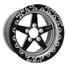 Load image into Gallery viewer, Weld 71MB510A65F - S71 15x10.33 / 5x4.5 BP / 6.5in. BS Black Wheel (Medium Pad) - Black Single Beadlock MT