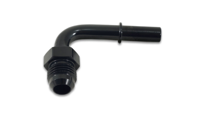 Vibrant 16875 - 90 Degree Aluminum AN to Male Quick Connect Fitting -6AN - 0.3125in Hose Size