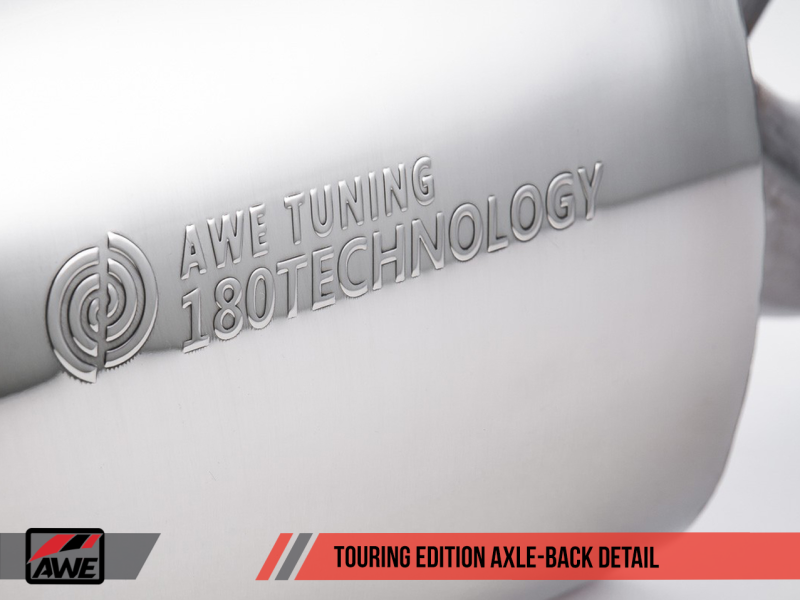 AWE Tuning 3010-22022 - BMW F3X 28i / 30i Touring Edition Axle-Back Exhaust Single Side - 80mm Silver Tips