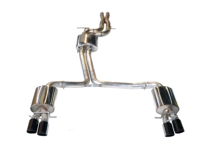 AWE Tuning 3015-42028 - Audi B8.5 S5 3.0T Touring Edition Exhaust System - Polished Silver Tips (90mm)