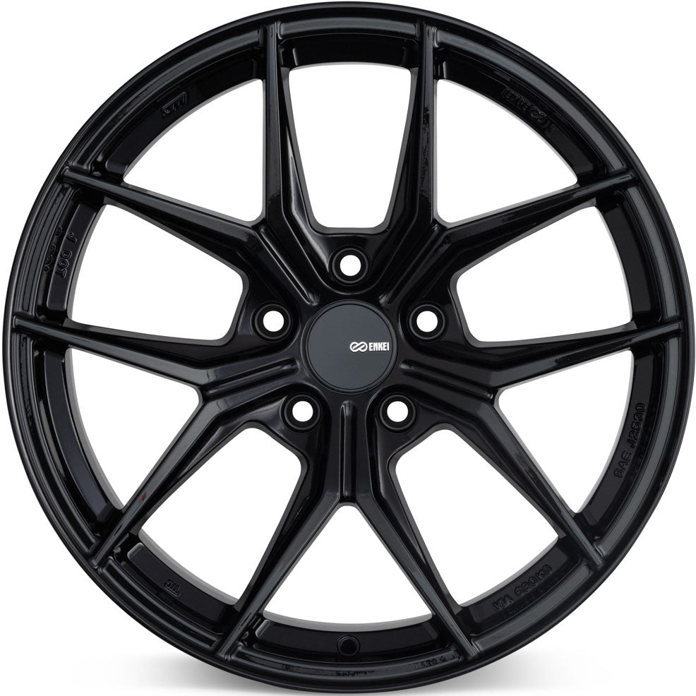 Enkei 529-895-6538BK - TSR-X 18x9.5 38mm Offset 5x114.3 BP Gloss Black Wheel