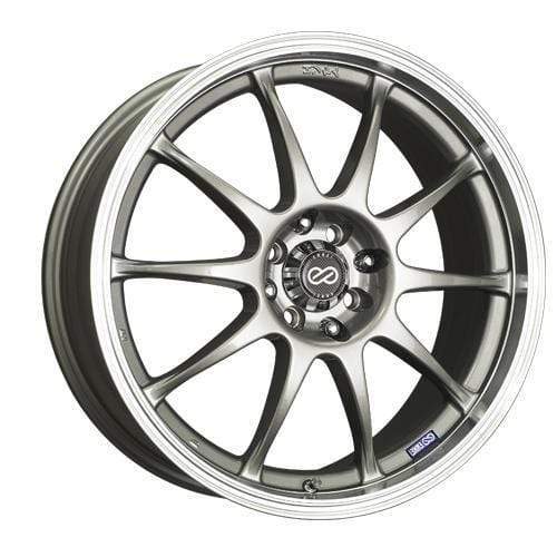 Enkei 409-875-12SP - J10 18x7.5 5x100/114 38mm Offset 72.6mm Bore Dia Silver w/ Machined Lip Wheel