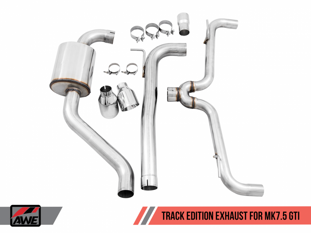 AWE Tuning 3015-33096 - Volkswagen GTI MK7.5 2.0T Touring Edition Exhaust w/Diamond Black Tips 102mm