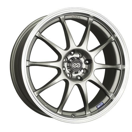 Enkei 409-565-02SP - J10 15x6.5 5x100/114.3 38mm Offset 72.62mm Bore Dia Silver w/ Machined Lip Wheel