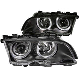 ANZO 121015 - 1999-2001 BMW 3 Series E46 Projector Headlights w/ Halo Black