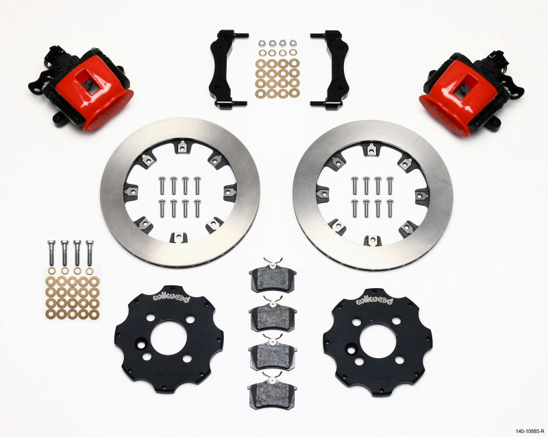 Wilwood 140-10885-R - Combination Parking Brake Rear Kit 11.75in Red Mini Cooper (Requires 17in Wheels)